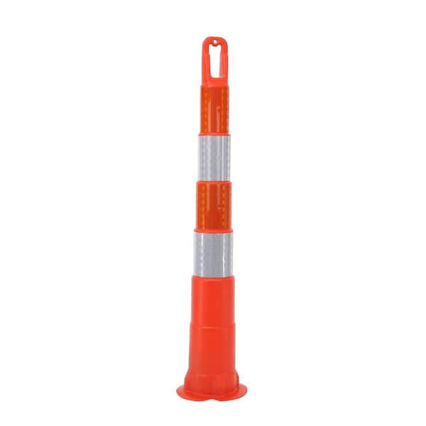 Three D Traffic Works 42 in. Orange Safety Cone without Base and 4 Bands with 6 in. High-Intensity Sheeting