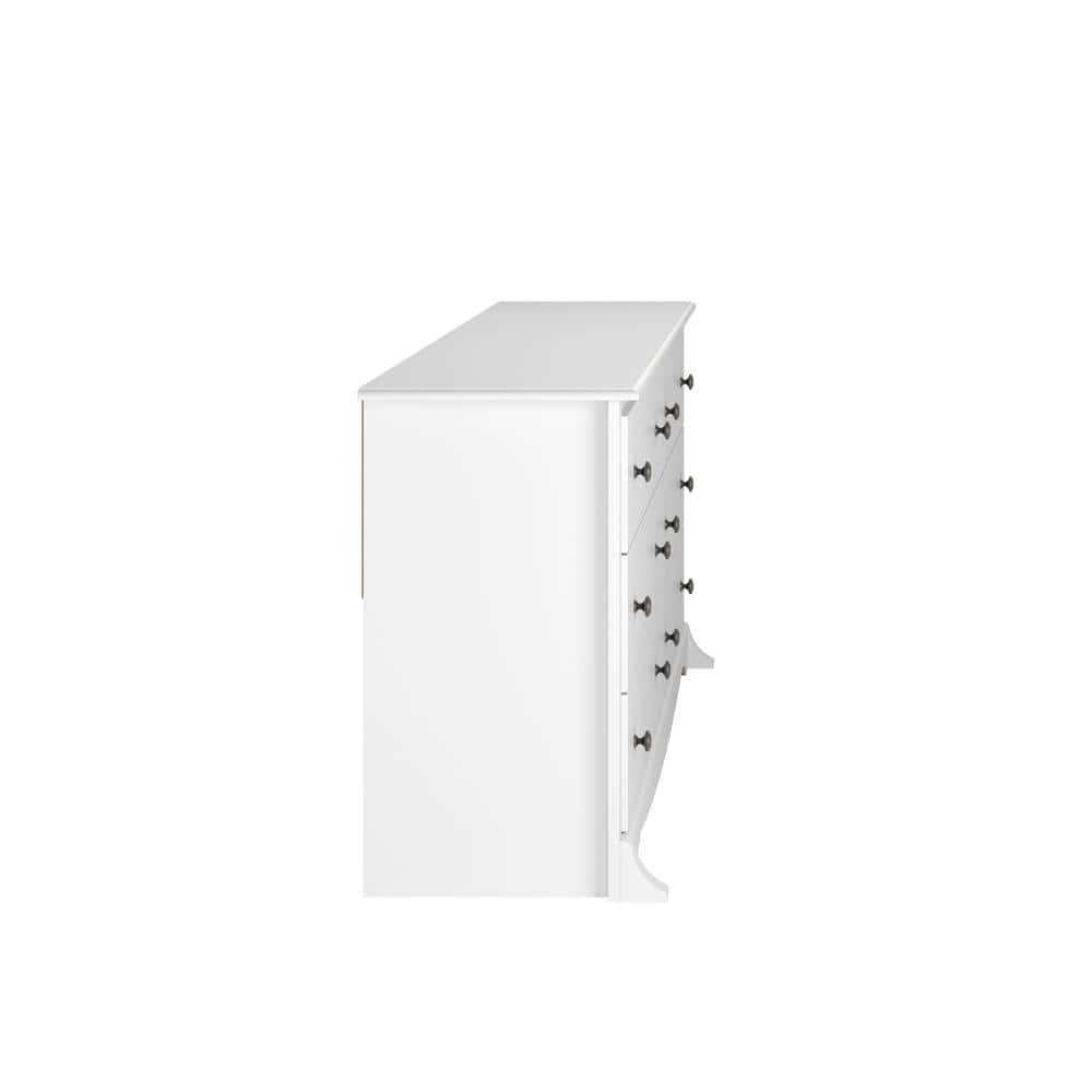 White Monterey 6-Drawer Wooden Dresser