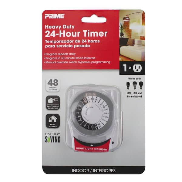 Unbranded 125-Volt Indoor Mechanical Timer, White