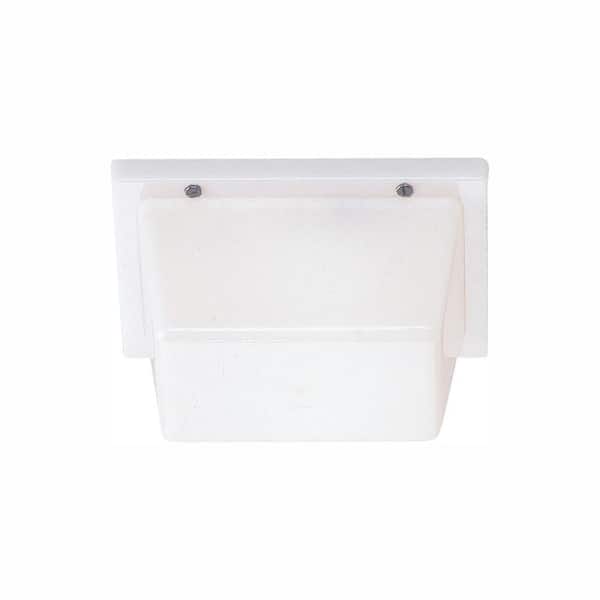 Generation Lighting White 1-Light Outdoor Flush Mount with LED Bulb