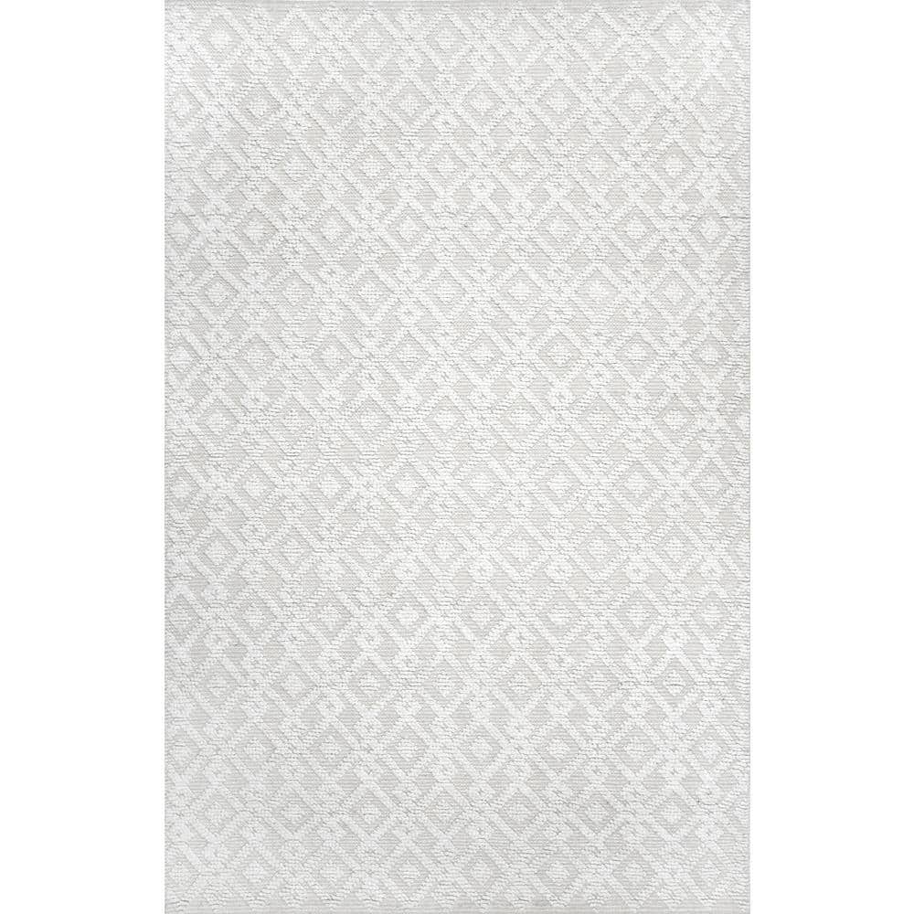 nuLOOM Kadence Diamond Trellis Texture Ivory 7 ft. 6 in. x 9 ft. 6 in