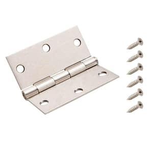 3-1/2 in. Square Corner Satin Nickel Door Hinge