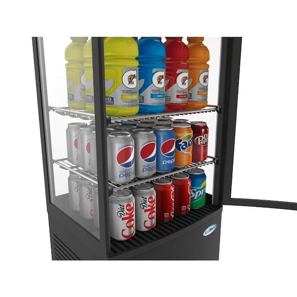 Cooler Depot 18 cu. ft. Commercial Slim Narrow Upright Display Refrigerator  2-Glass Door Beverage Cooler in Black dxxlgs-650w - The Home Depot