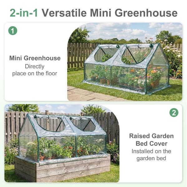Aoodor 4 ft. W x 2 ft. D x 2 ft. H Portable Mini Greenhouse Kit