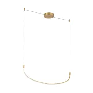 Talis 48 in. 1 Light 24-Watt Brushed Gold Integrated LED Pendant Light