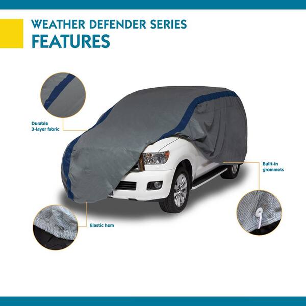 Duck Covers Weather Defender SUV or Pickup with Shell/Bed Cap Semi-Custom  Cover Fits up to 17 ft. 6 in. A3SUV210 - The Home Depot