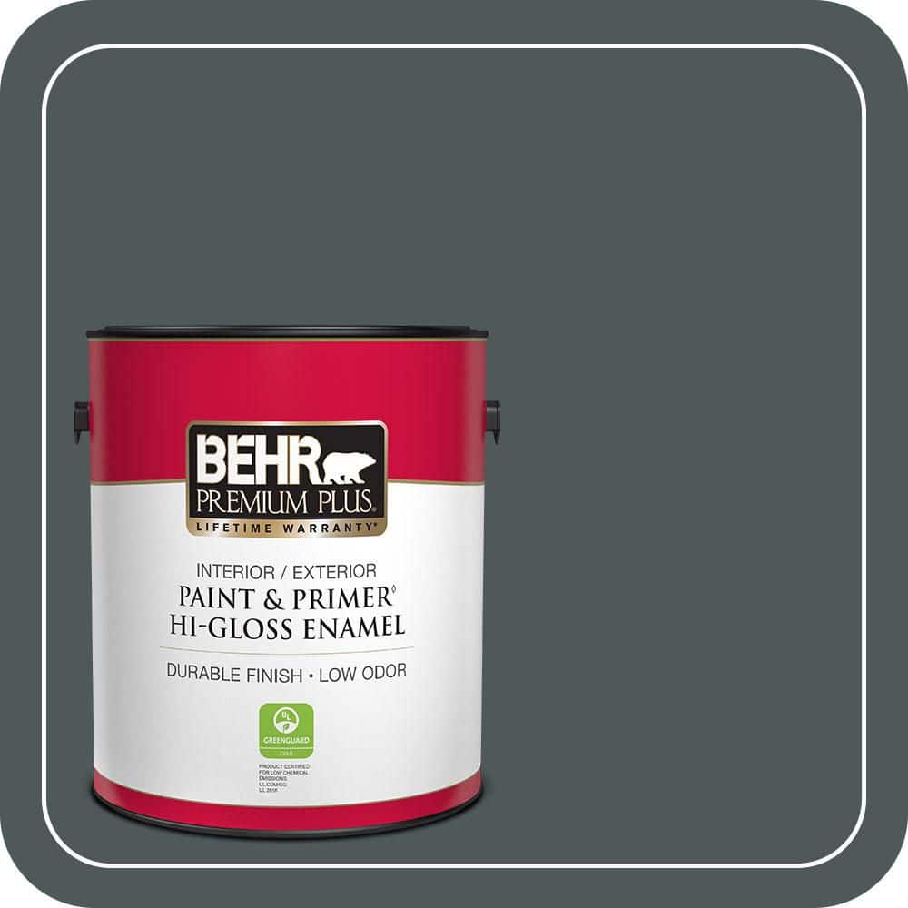 1 gal. #N440-7 Midnight in NY Hi-Gloss Enamel Interior/Exterior Paint & Primer price history on PriceWatchPro