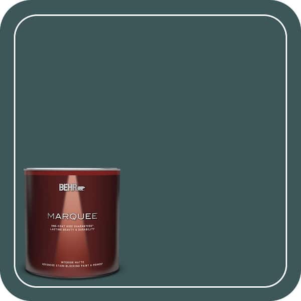 BEHR MARQUEE 1 qt. #PPU12-01 Abysse Matte Interior Paint & Primer