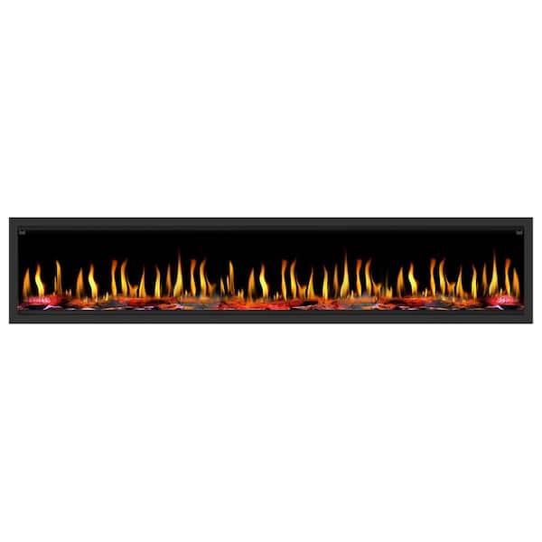 Dynasty Fireplaces Tempo Series 100 in. Wall Mounted Virtual Electric Fireplace in Black