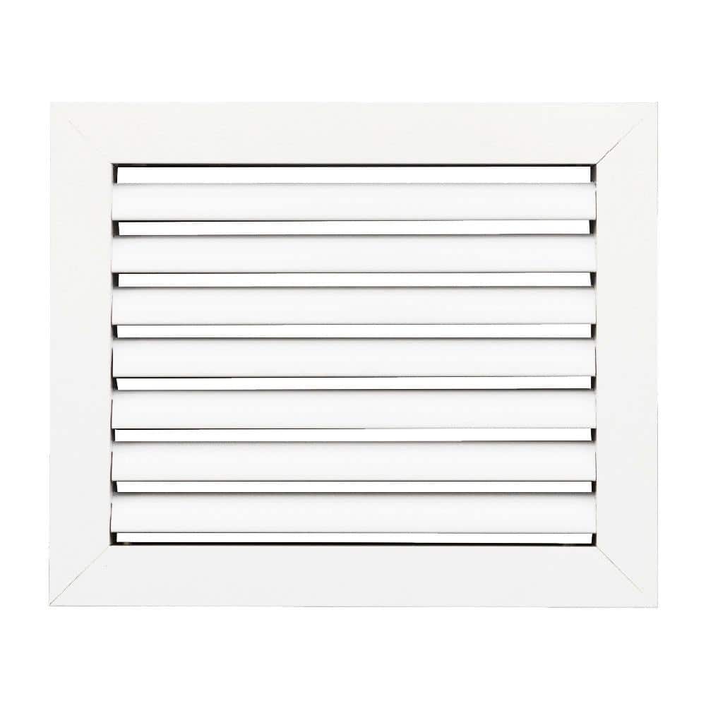 White Aluminum 10x8 Inch Louvered Ceiling Vent Grille