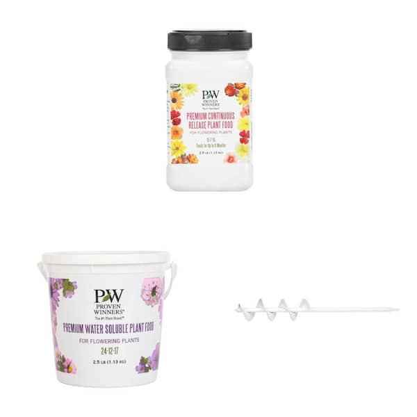 2.5 lb Water Soluble and Time Release Fertilizer with 24 in. Twist 'n Plant Auger Combo