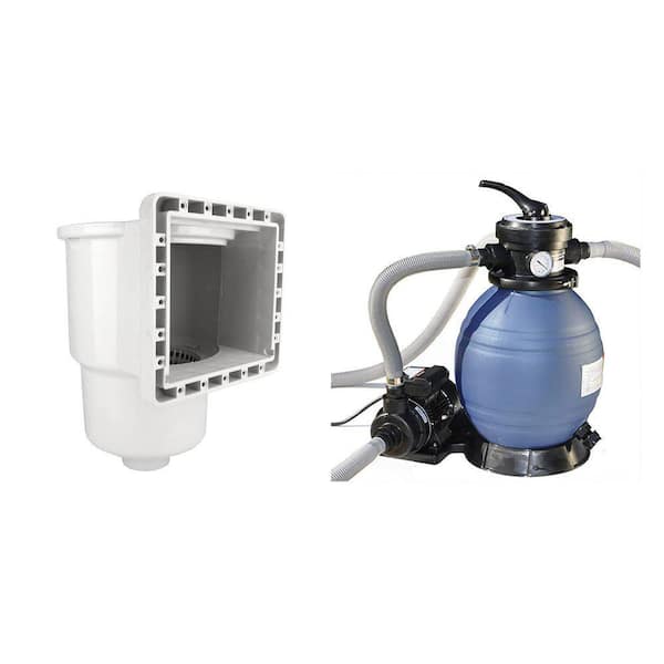 Swimline Standard ABS Thru Wall Pool Skimmer and 12 in. Sand Filter