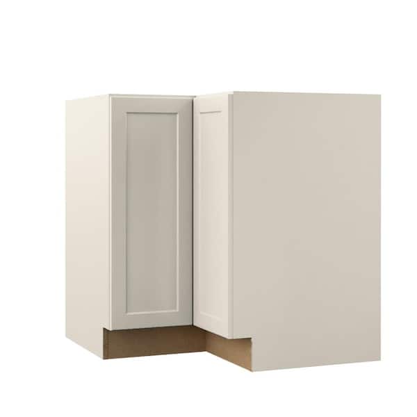 Designer Series Melvern 36 in. W x 24 in. D x 34.5 in. H Assembled Shaker EZ Corner Base Kitchen Cabinet in Cloud