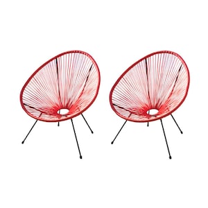 Walker Edison Furniture Company Papasan Rattan Removable Cushions Metal  Outdoor Patio Lounge Chairs with Natural Cushions (Set of 2) HDRRSC2NL -  The Home Depot