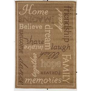 FW Collection Home Family Gold 8 ft. x 10 ft. Polypropylene Indoor/Outdoor Area Rug