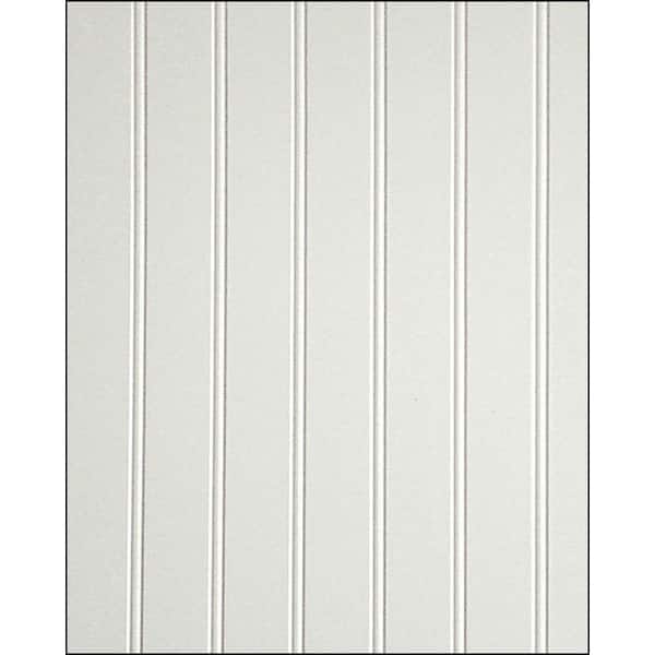 Unbranded 3/16 in. x 4 ft. x 8 ft. White MDF Truebead Wainscot Panel