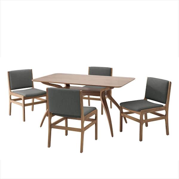 CHRISTOPHER KNIGHT HOME Moseley Mid-Century Modern 5-Piece Walnut