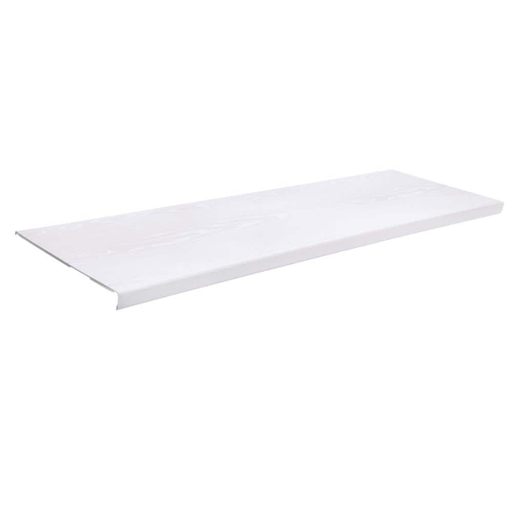 Everbilt Regular Duty 4 ft. x 16 in. White Plastic Decor Shelf90340
