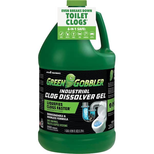 Green Gobbler 1 Gal. Industrial Strength Gel Grease and Hair Clog Remover