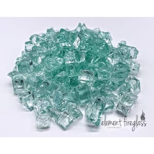 Element Aquamarine 1/2 in. Large Fire Pit Glass by Element Fire Glass 10 lb.