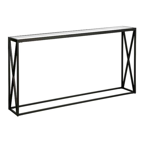 Meyer&Cross Arlo 55 in. Blackened Bronze Rectangle Glass Console Table