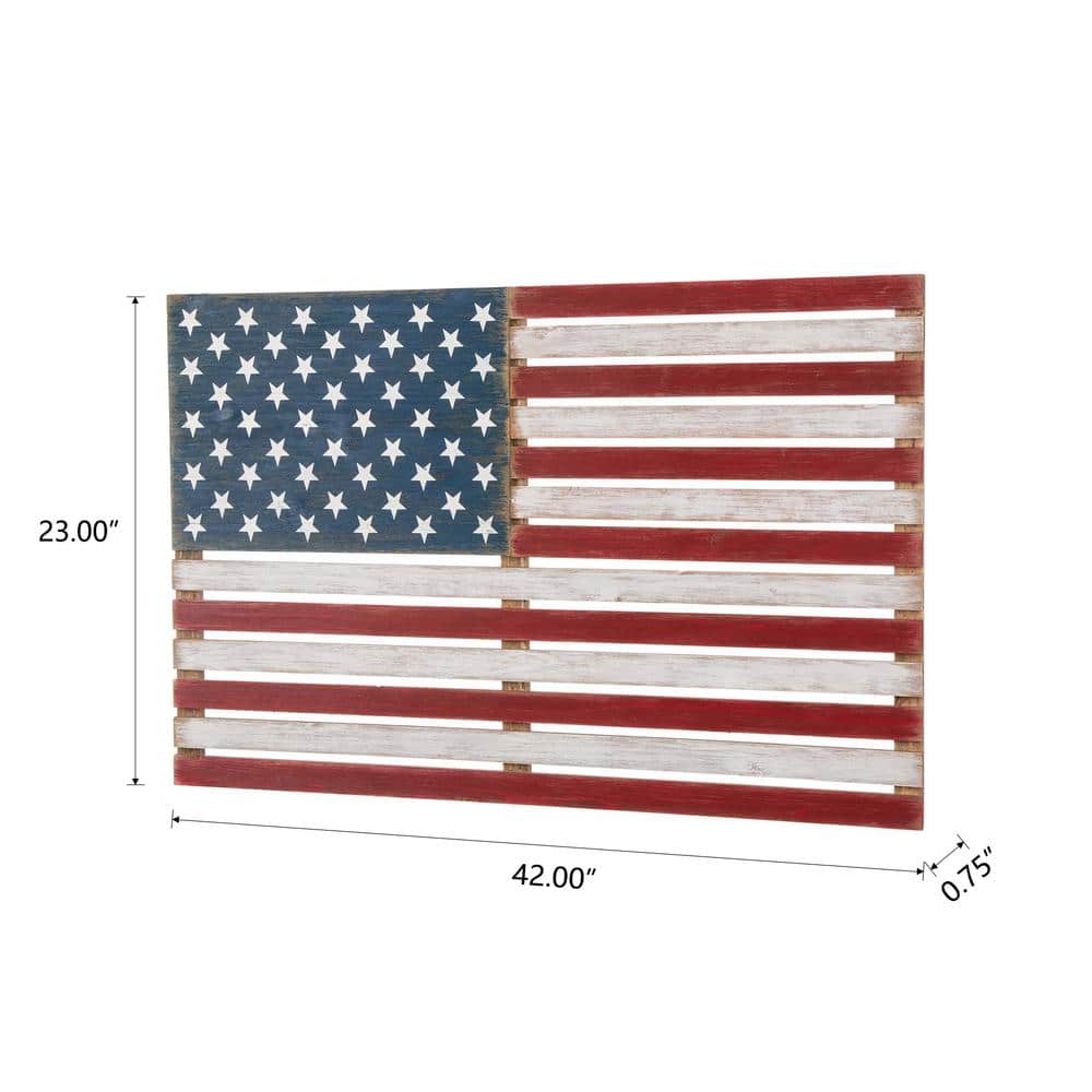 Rustic Wooden Patriotic American Flag Wall Decor