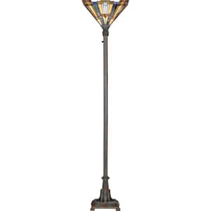 Inglenook 71 in. Valiant Bronze Tiffany Floor Lamp