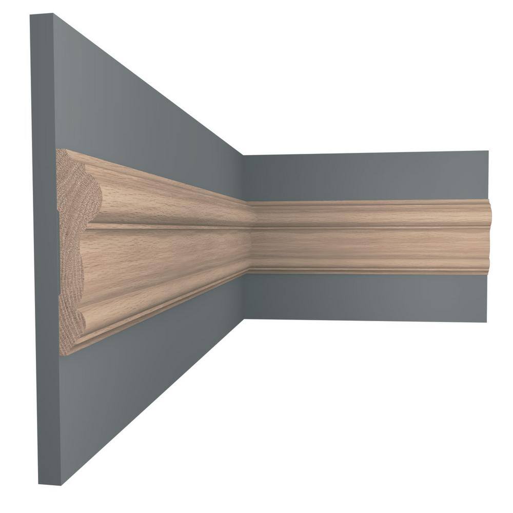 96" Unfinished Red Oak Solid Hardwood Chair Rail Moulding
