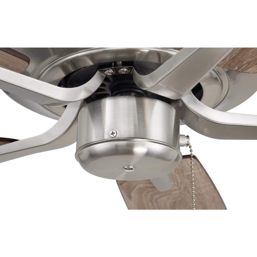 Pro Plus 52" Brushed Nickel Ceiling Fan with Driftwood Blades