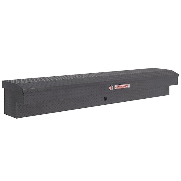 Weather Guard 87.25 in. Gray Aluminum Long Lo-Side Truck Tool Box