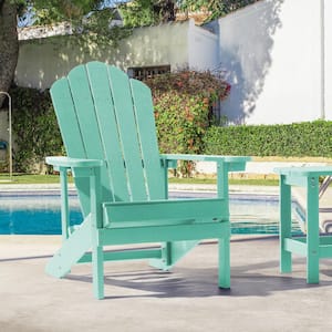 Apple Green HIPS Plastic Weather Resistant Adirondack Chair for Outdoors (1-Pack)