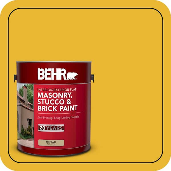 1 gal. #OSHA-6 OSHA SAFETY YELLOW Flat Interior/Exterior Masonry, Stucco and Brick Paint