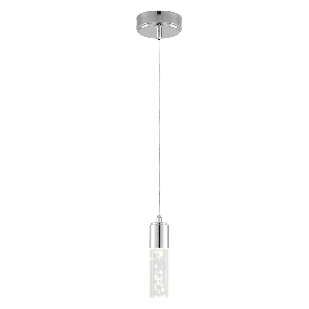 Bolha 4.75" Chrome Acrylic LED Pendant Light