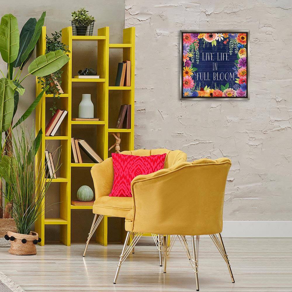 Stupell Industries Live Life in Full Bloom by Nicole DeCamp Gray ...