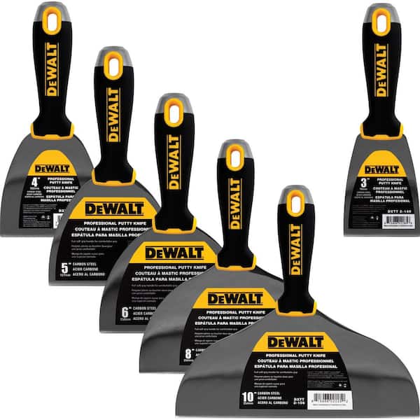 DEWALT Deluxe Carbon Steel Joint Knife Set with Soft Grip Handles