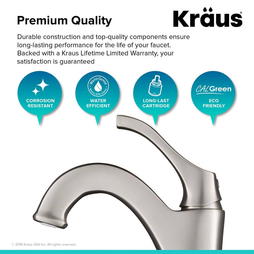 Eco-Friendly Arlo Single Handle Vessel Faucet in Spot-Free Nickel