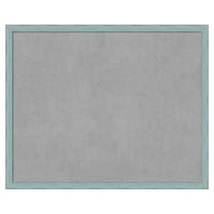 Sky Blue Rustic 42 in. x 34 in Framed Magnetic Board