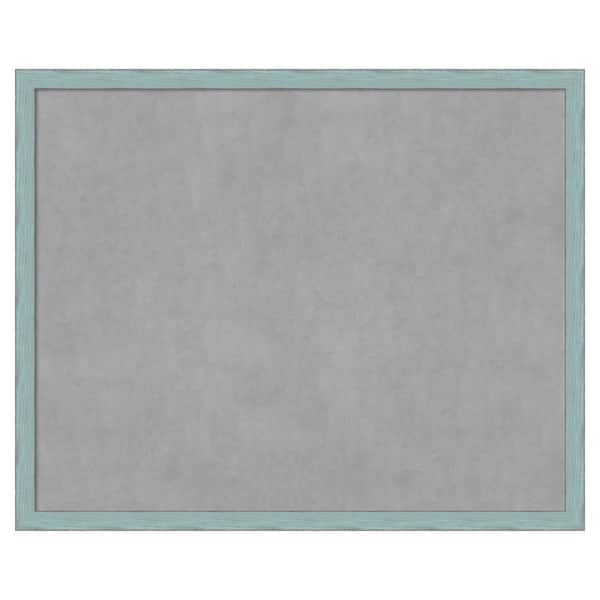 Amanti Art Sky Blue Rustic 42 in. x 34 in Framed Magnetic Board