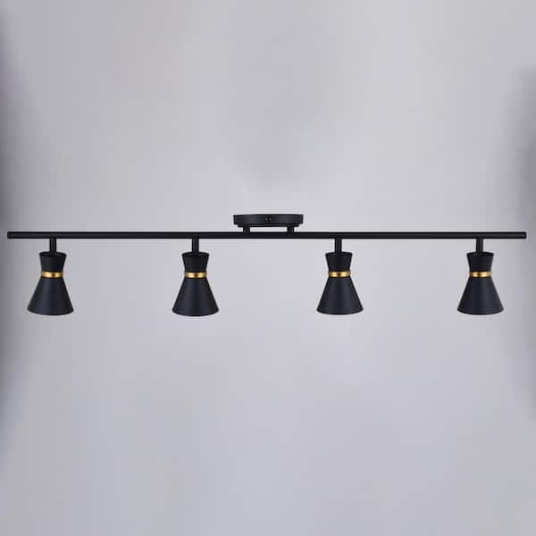 Vaxcel C0287 Alto 4 Light LED Directional Light Matte Black and Satin Brass