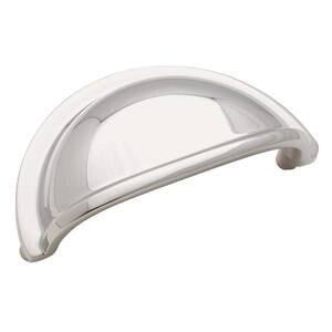 Solid Brass Cup Pulls Collection 3 in (76 mm) Center-to-Center Polished Chrome Cabinet Cup Pull