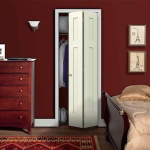 24 in. x 80 in. Craftsman Vanilla Painted Smooth Molded Composite Closet Bi-fold Door