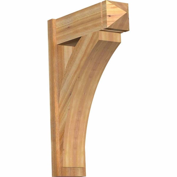 Ekena Millwork 8 in. x 36 in. x 24 in. Thorton Arts and Crafts Rough Sawn Western Red Cedar Outlooker