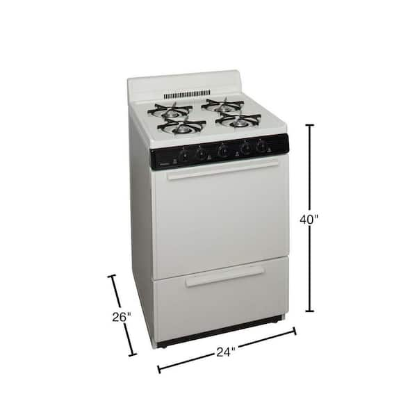 Premier 24 in. 2.97 Cu. ft. Freestanding Electric Range in Biscuit