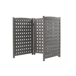 32 in. W x 38 in. H Air Conditioner Fence Screen Outside Cedar Wood Privacy Fence 3 Panels to Hide AC & Trash Enclosure