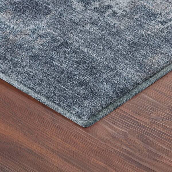 Mayfield Premium Machine Washable Abstract AMF2361 Blue 10 ft. x 14 ft. Area Rug