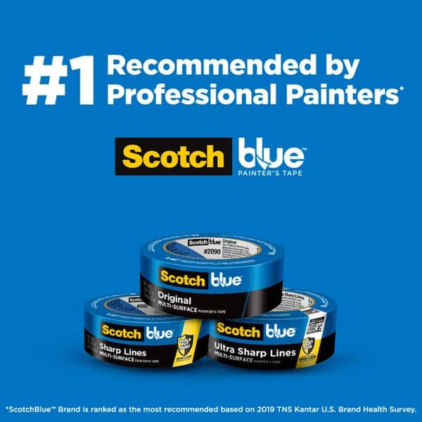 Multi-Surface Blue Painters Tape - 2 inch Masking Tape for Painting, Crafts and DIY - Professional Grade Paint Tape, UV Resistant - 1.88 Inches x 60