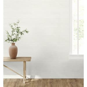 30.75 sq. ft. Dove White Stacks Vinyl Peel and Stick Wallpaper Roll