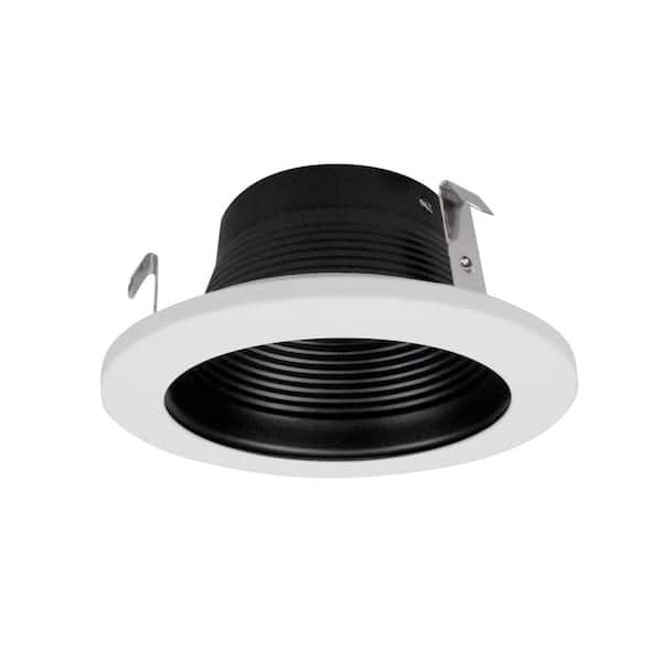 NICOR 4 in. Black Recessed Baffle Trim