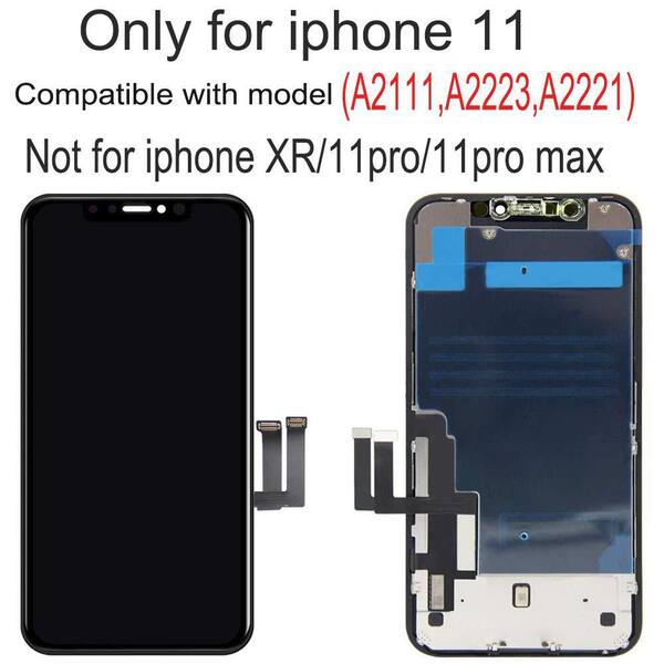 DTD voor iPhone 11 Pro scherm vervangen Kit, 5,8 inch LCD Display 3D Touch Screen Digitizer Frame Assembly Set met Repair Tools, lijm en gehard glas