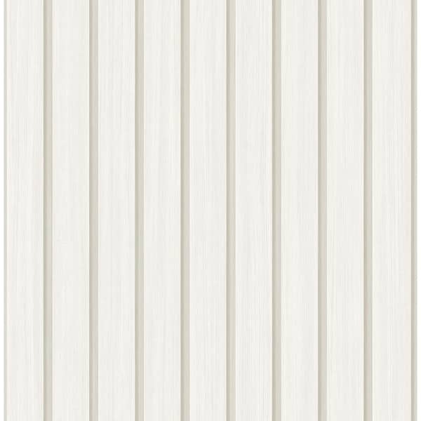 STACY GARCIA HOME Dove Faux Wooden Slats Vinyl Peel and Stick Wallpaper Roll (Covers 30.75 sq. ft.)